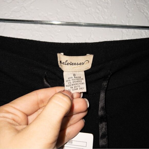NWT Elevenses x Anthropologie Black Piping Trouser Pants Size 8 - Picture 2 of 6